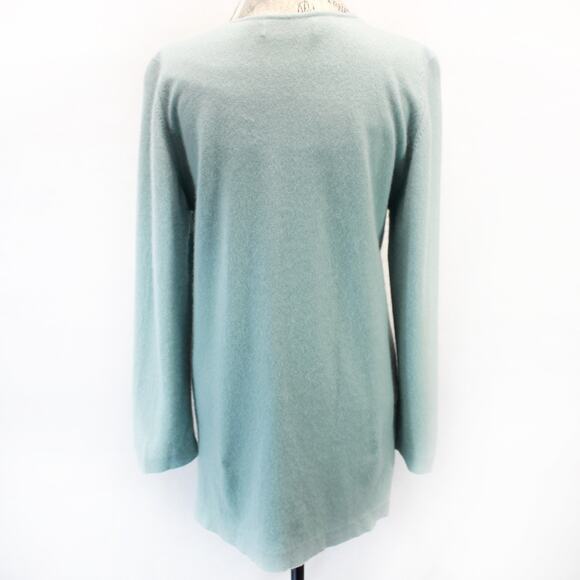 Johnstons of Elgin 100% Cashmere Knit Sweater Tunic Pullover Cozy Preppy Medium - Picture 5 of 6